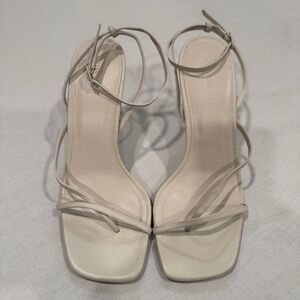 Vince Qiana White Strappy Heel Sandal - Size 10